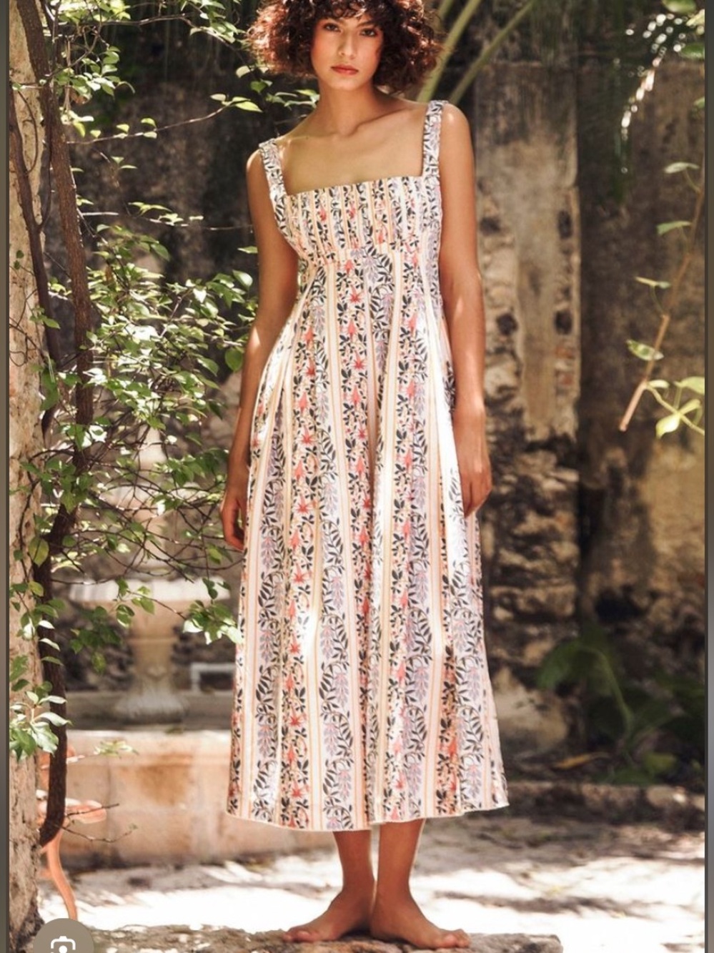 Agua by Agua Bendita Hortensia Lluvia Floral Dress NWT - Picture 4 of 11